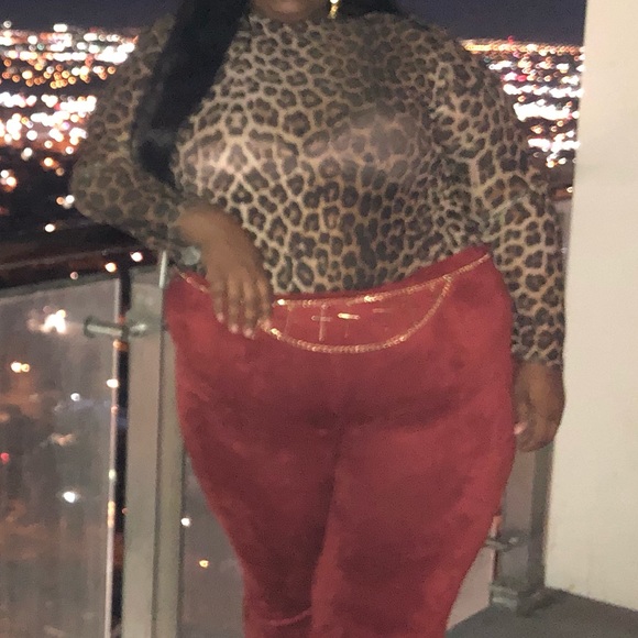 Leopard mesh top - Picture 2 of 3